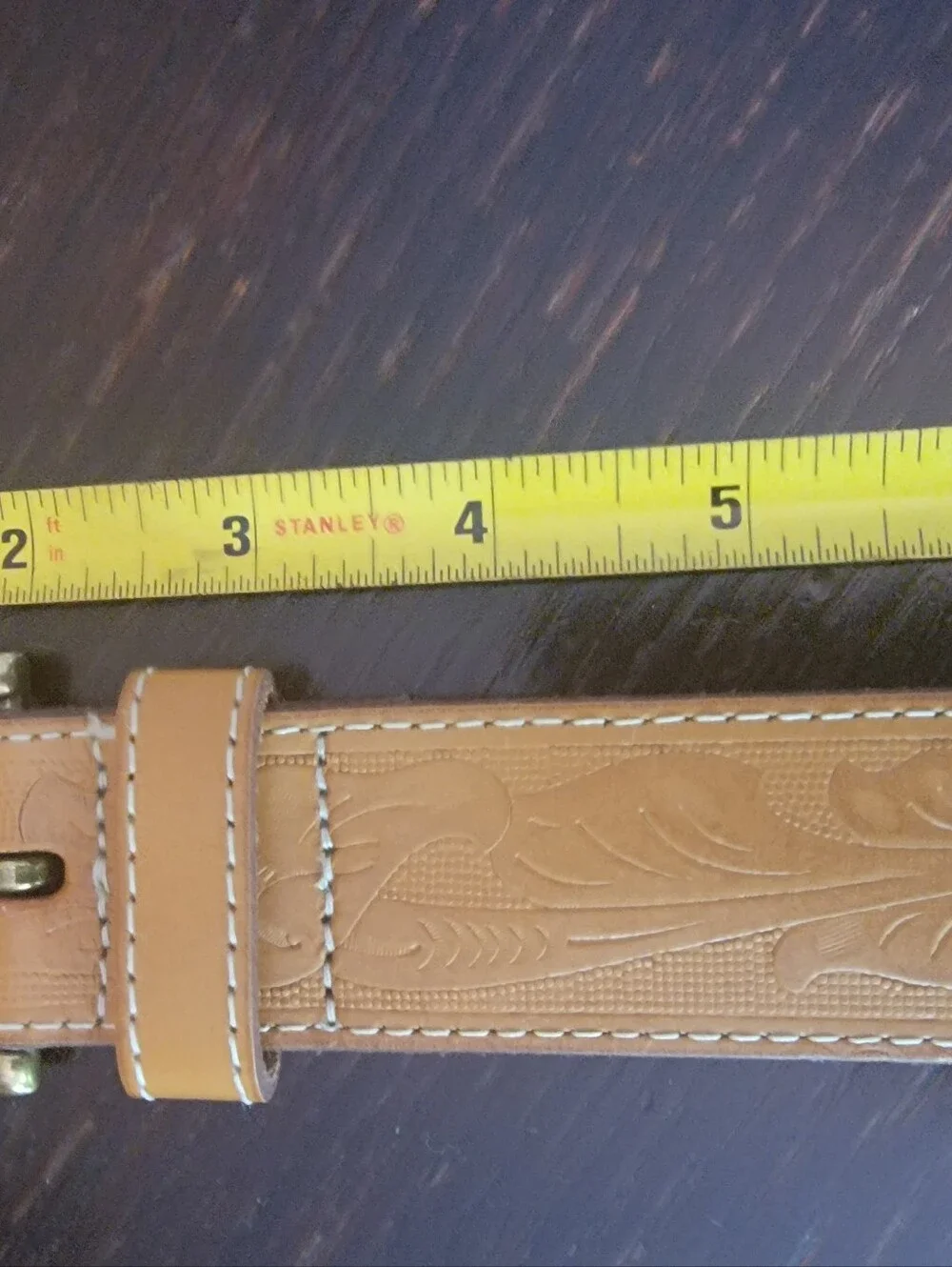 American Eagle Classic Embossed Tan Leather Belt -